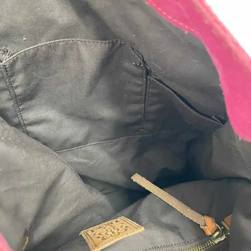 Lucky Brand Brown Purple Suede & Canvas Backpack | Women’s Regular